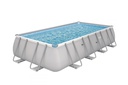 Piscine - Power Steel Grise hors sol rectangulaire  (671x366x132 cms)