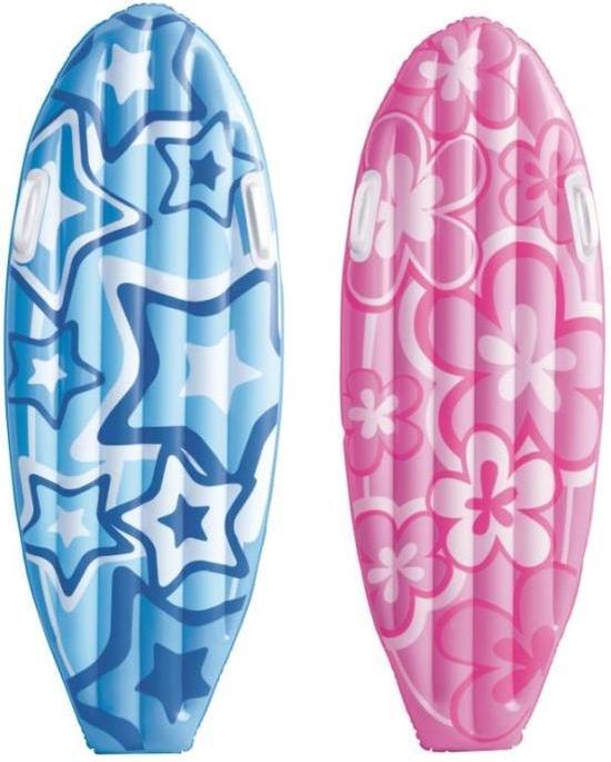 Planche surf gonflable rose ou bleue